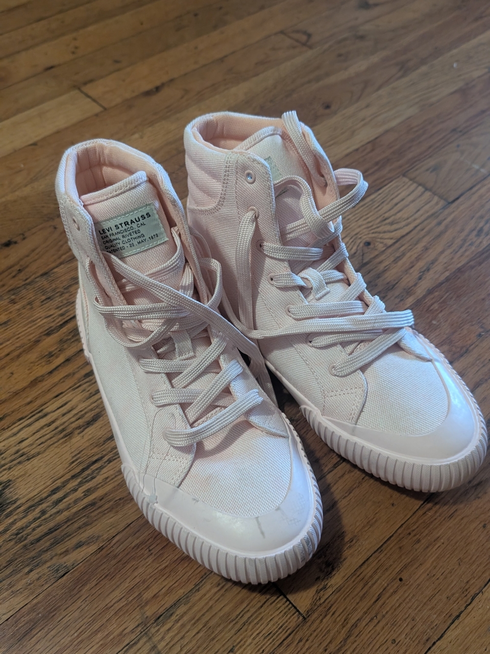 Levi's Women's Pink High-Top Canvas Sneakers